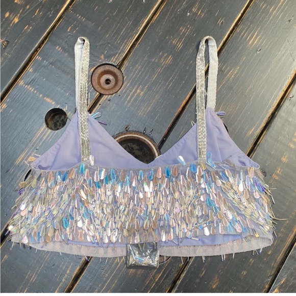 NBD Kimmie Embellished Top in Metallic Silver - Picture 10 of 16